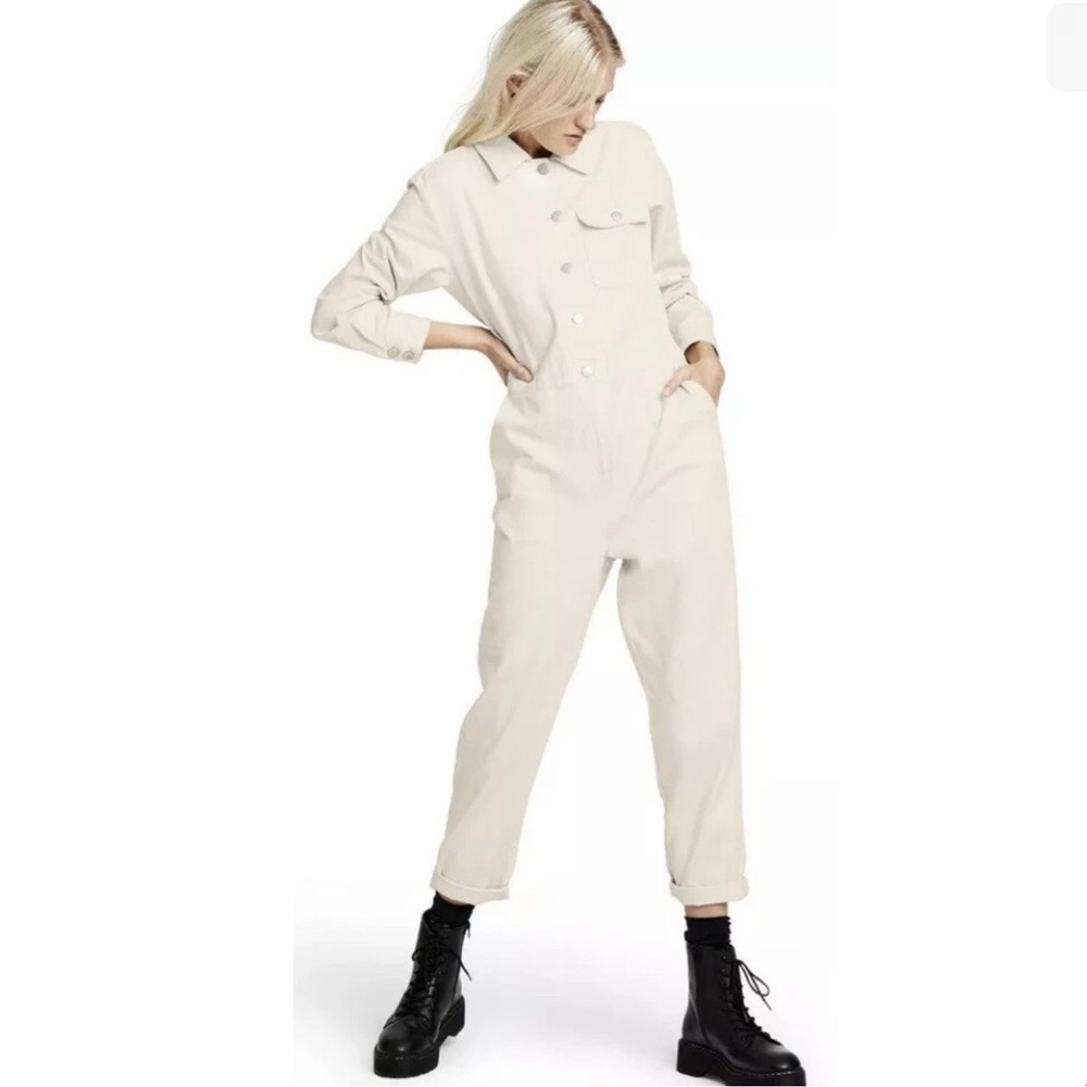 SANDY LIANG Women's Size 4 Jumpsuit Denim Romper Cotton Twill Five Pocket NWOT